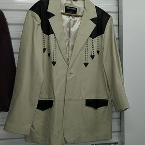 Men's Leather Blazer